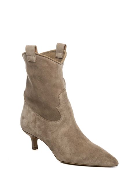 Taupe suede ankle boot GISEL MOIRE | OLYCAM-TAUPE